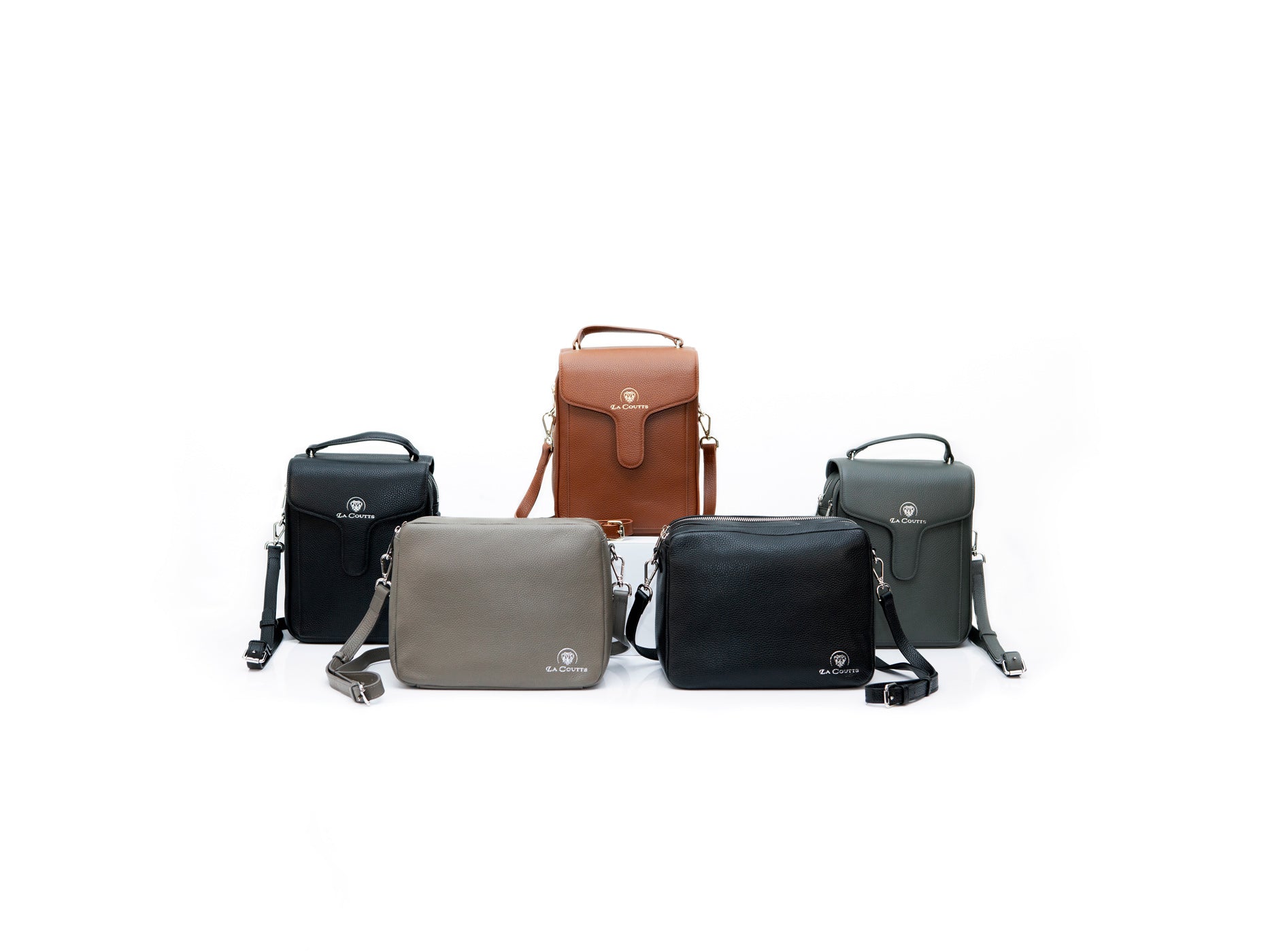 Image of the signature Collection of thermal Designer handbags by La Coutts Toronto.