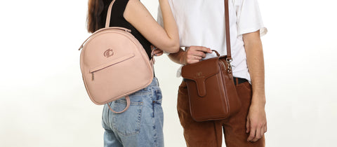 two people wearing La Coutts Toronto Thermal Designer Handbags