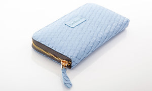 Light Blue Leather Wallet