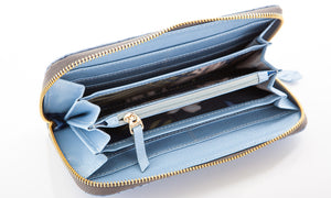 Light Blue Leather Wallet